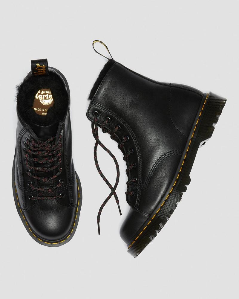 Botines Dr Martens Barton Made in England Shearling Forro Cuero Hombre Negros | MX 368OKI